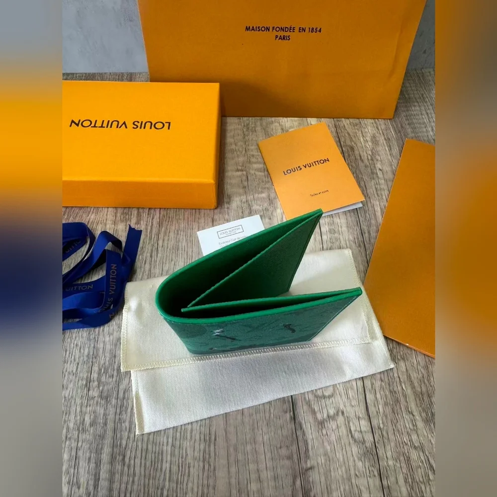 Louis Vuitton Green Monogram Passport Cover